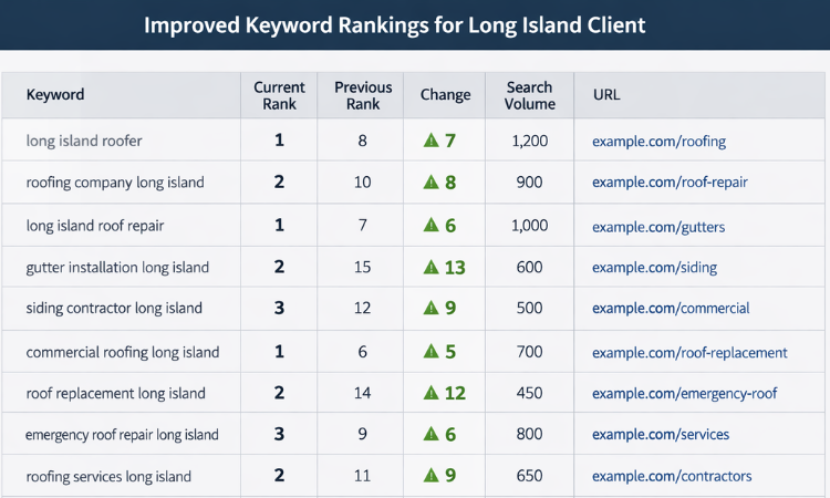 improved keyword rankings