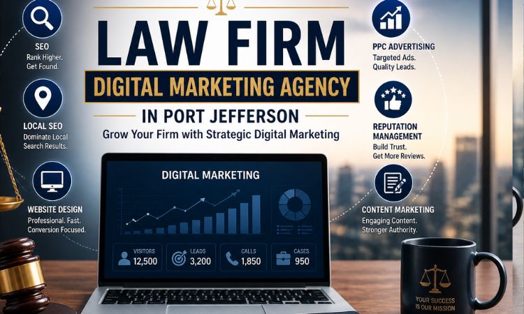 Law Firm Digital Marketing Agency in Port Jefferson helping attorneys grow with strategic SEO, PPC, website design, content marketing, and reputation management.